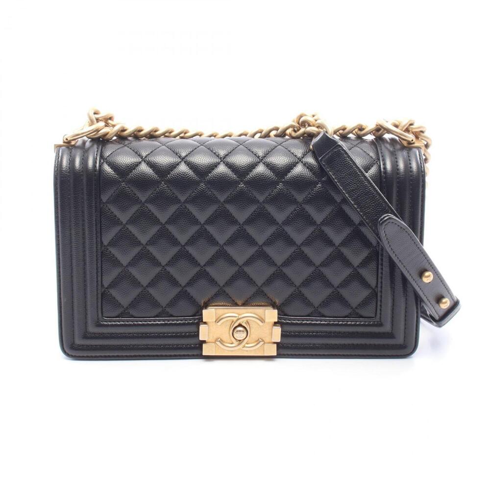 Chanel Boy Shoulder Bag/Handbag, Caviar Leather (Grained Calfskin), Women's, ...